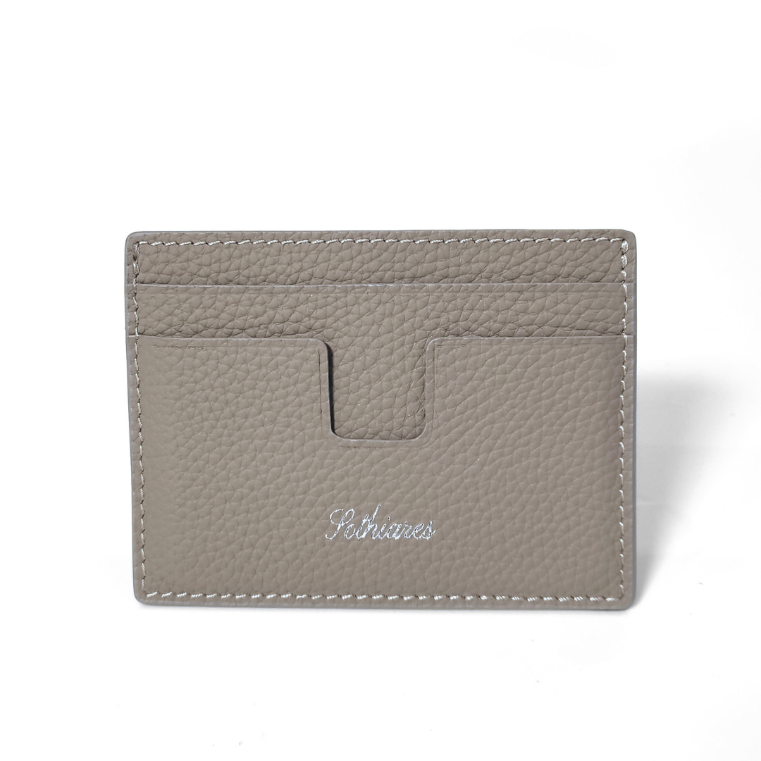 Sothiares Taupe Leather Cardholder