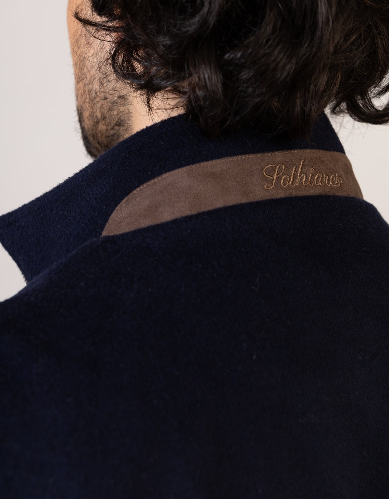 Navy Reversible Wool Gilet