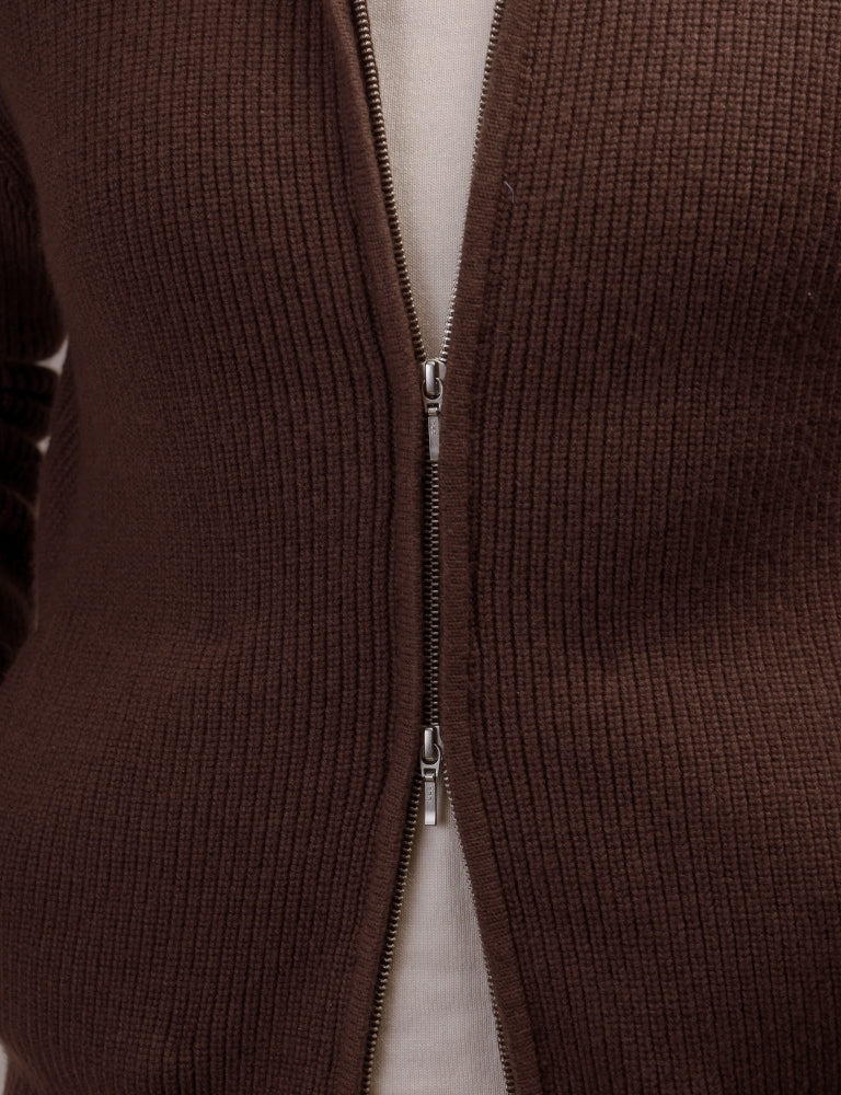 Fur Collar Wool Blouson | Brown