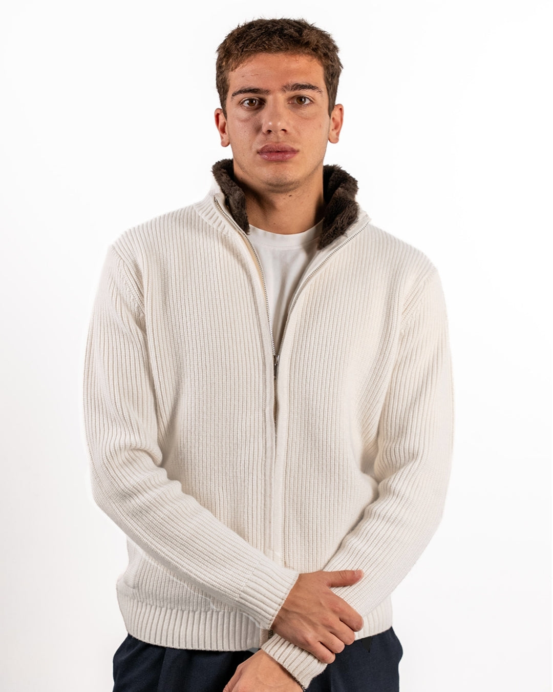 Fur Collar Wool Blouson | Beige