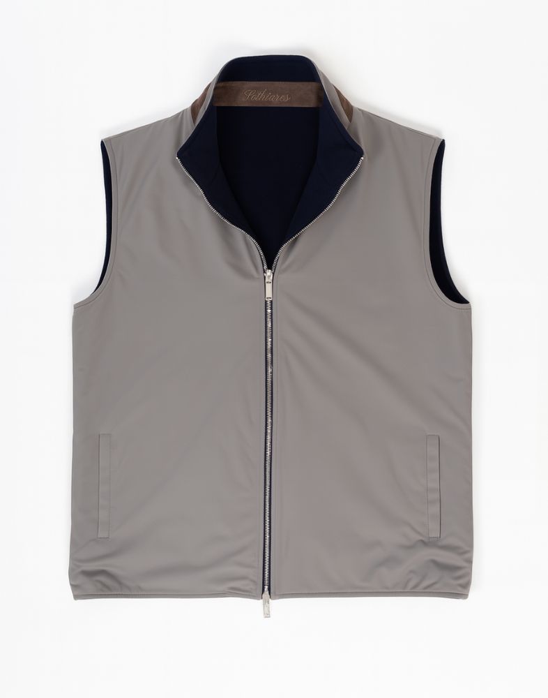 Navy Reversible Wool Gilet
