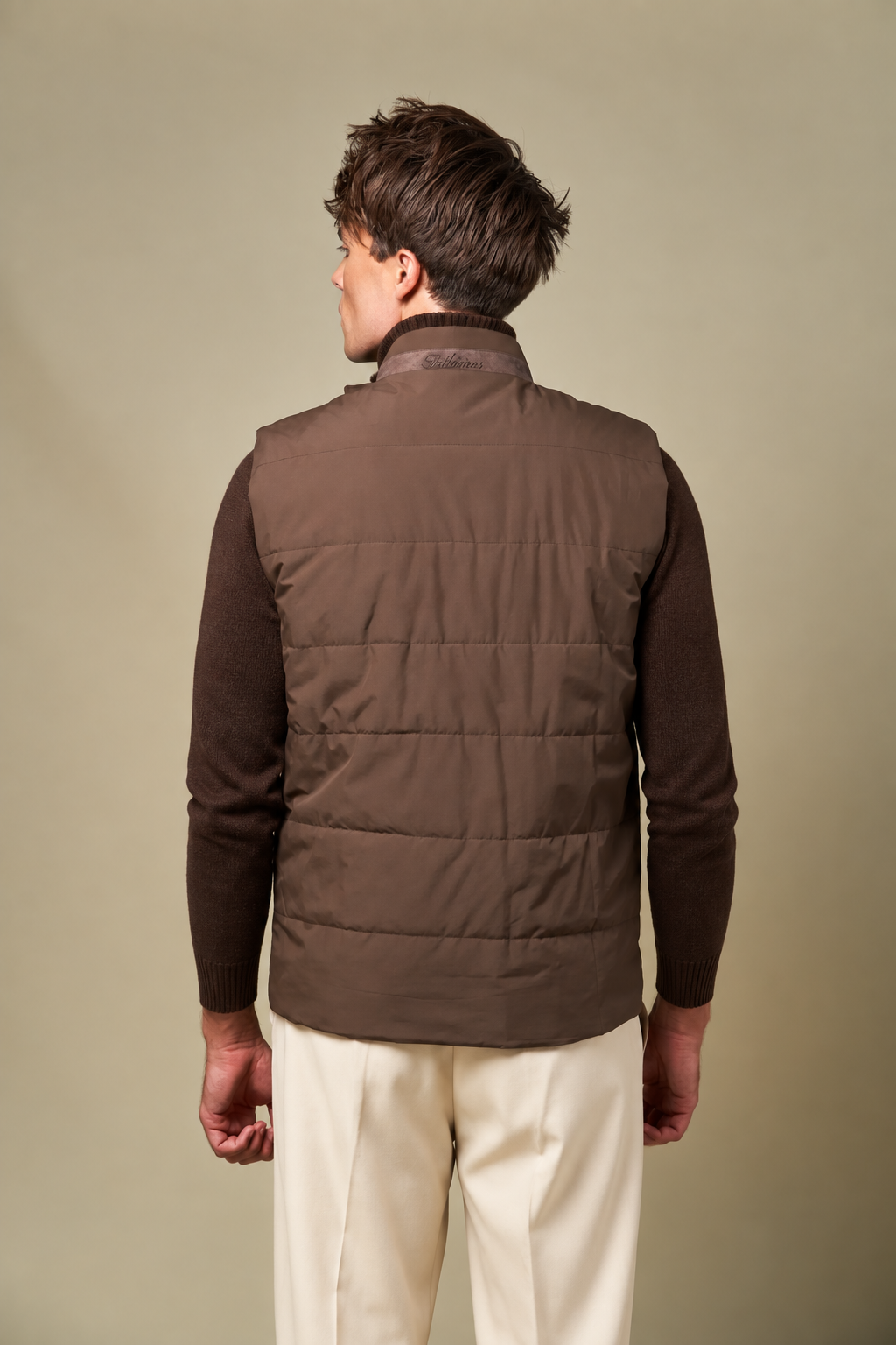 Fur Collar Gilet | Brown