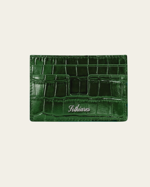 Crocodile Embossed Cardholder Green