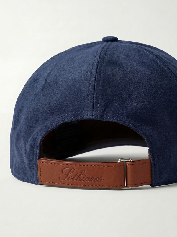 Navy Suede Cap