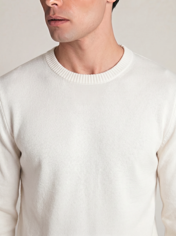 Classic Cotton Crewneck | Off-White