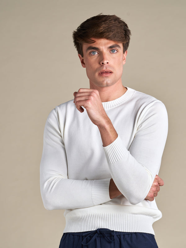 Classic Cotton Crewneck | Off-White