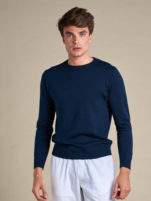 Classic Cotton Crewneck | Royal Blue