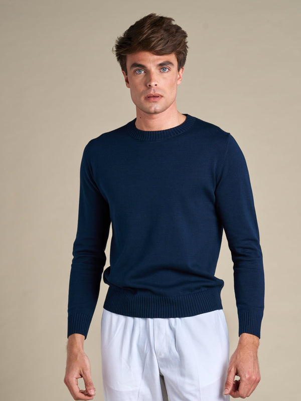 Classic Cotton Crewneck | Royal Blue