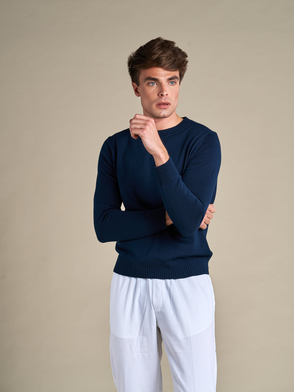 Classic Cotton Crewneck | Royal Blue