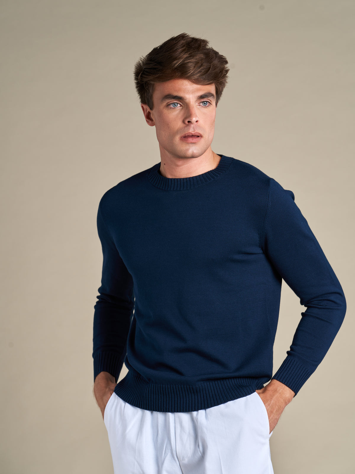 Classic Cotton Crewneck | Royal Blue