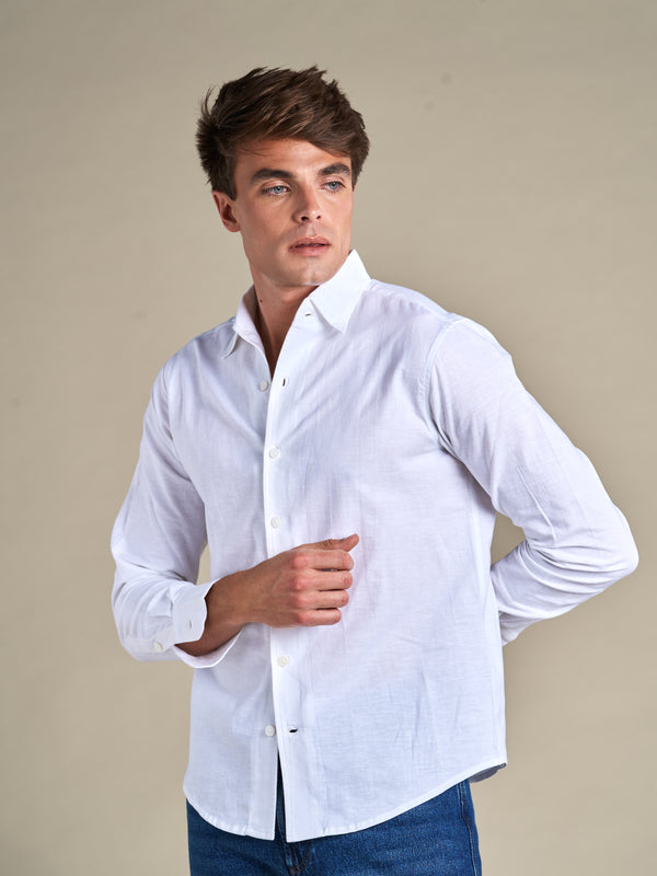 Portofino Linen Shirt | White