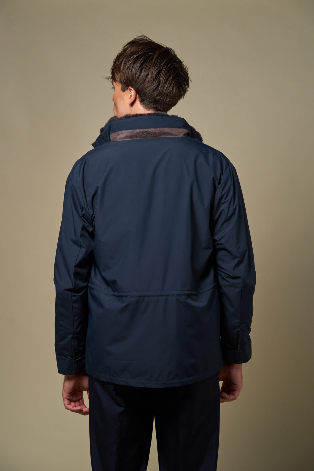 Technical Fur Collar Field Jacket | Navy