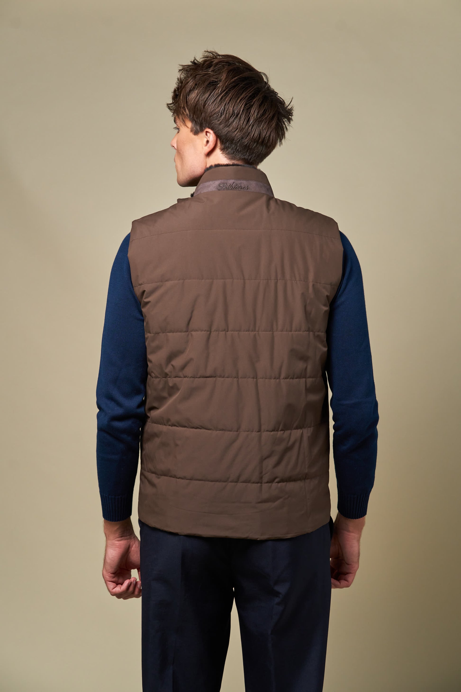 Fur Collar Gilet | Brown