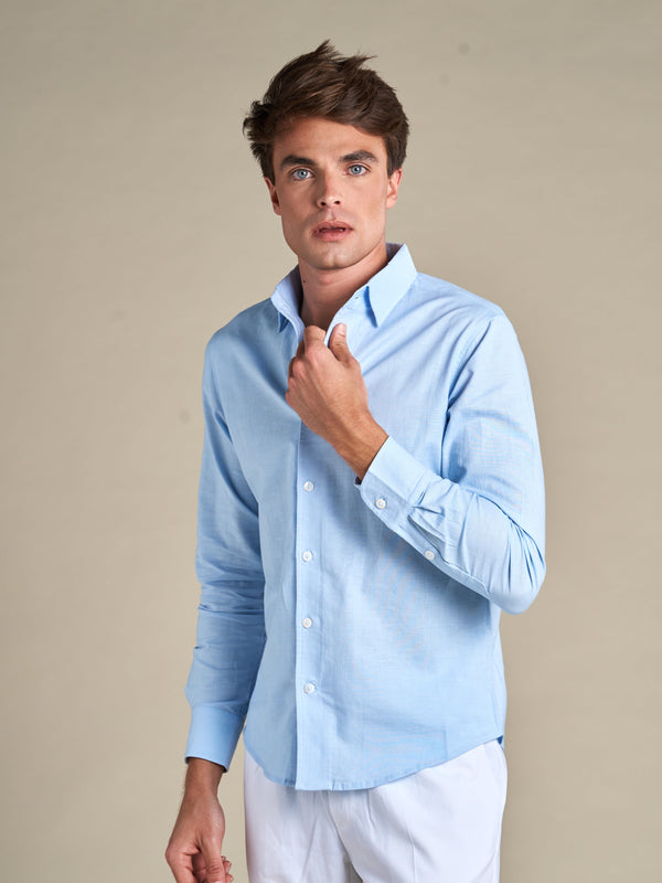 Portofino Linen Shirt | Light blue