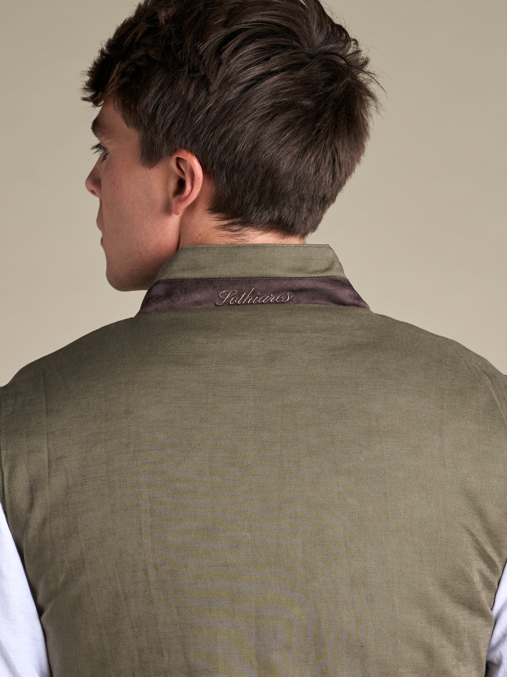 Linen gilet | Olive Green