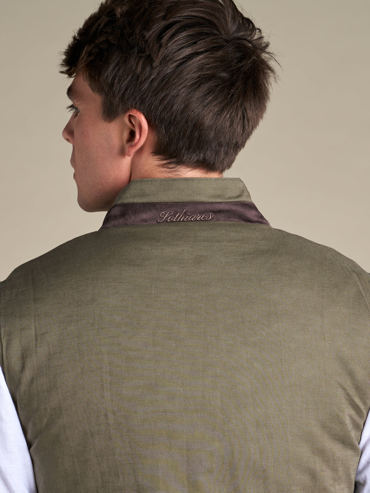 Linen gilet | Olive Green