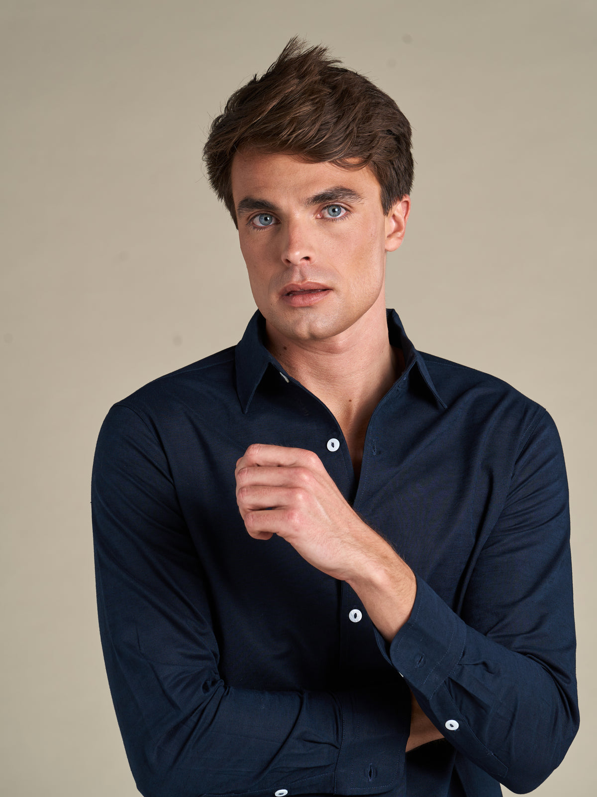Portofino Linen Shirt | Navy
