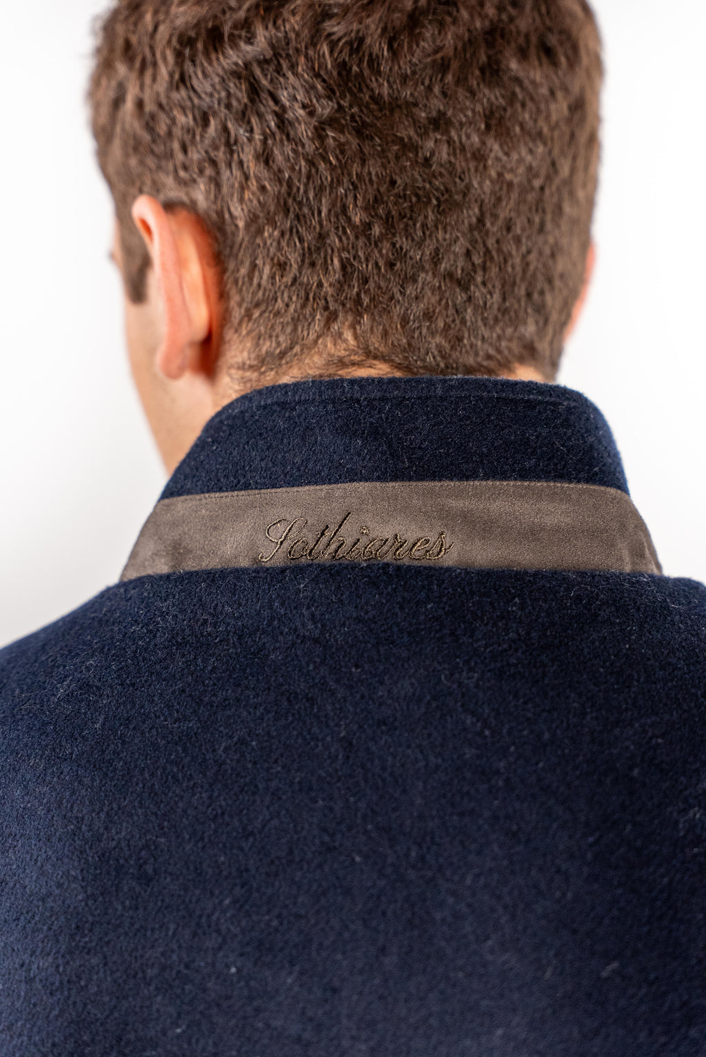 Reversible Wool Gilet | Navy/Grey
