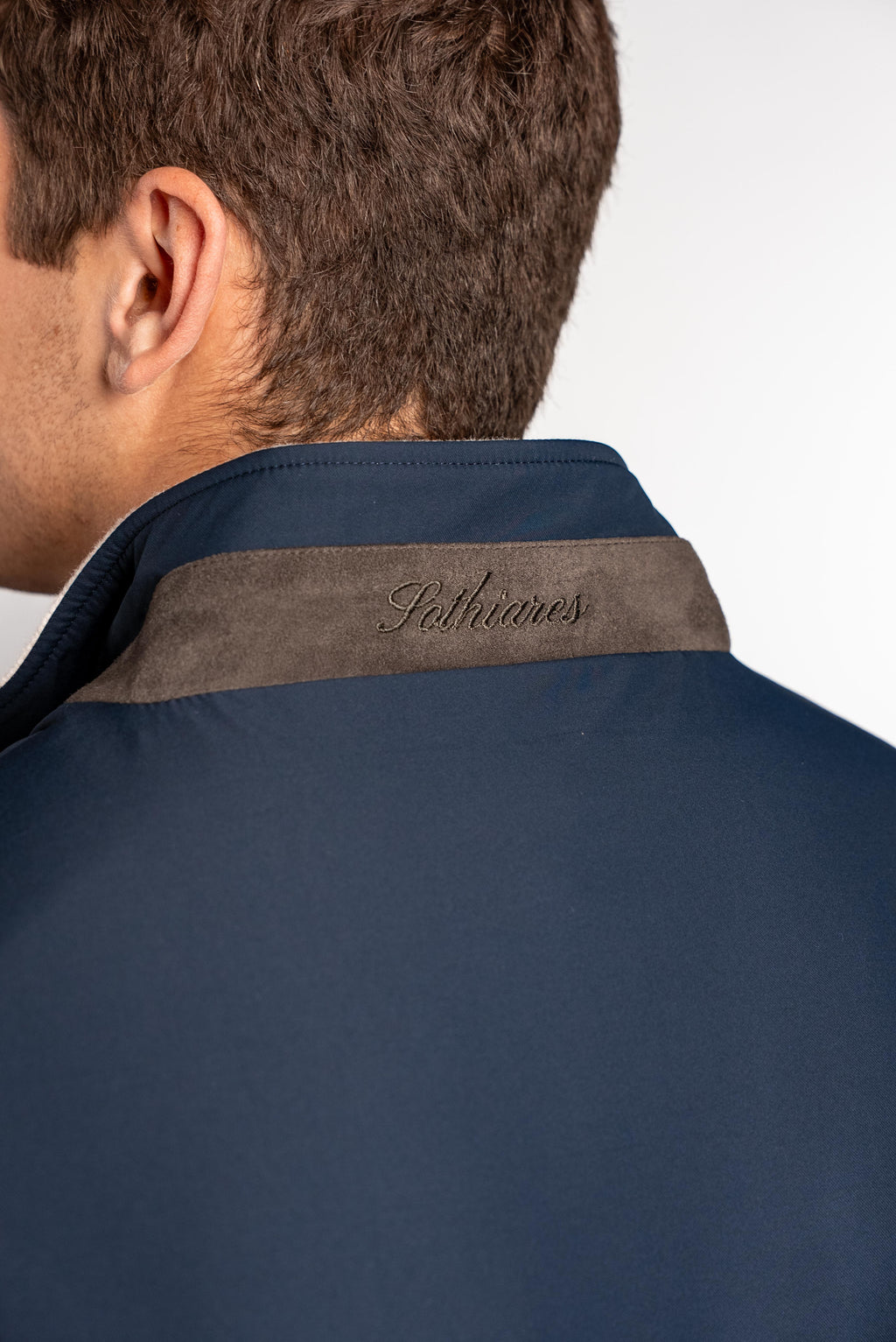 Reversible Wool Gilet | Beige/Navy