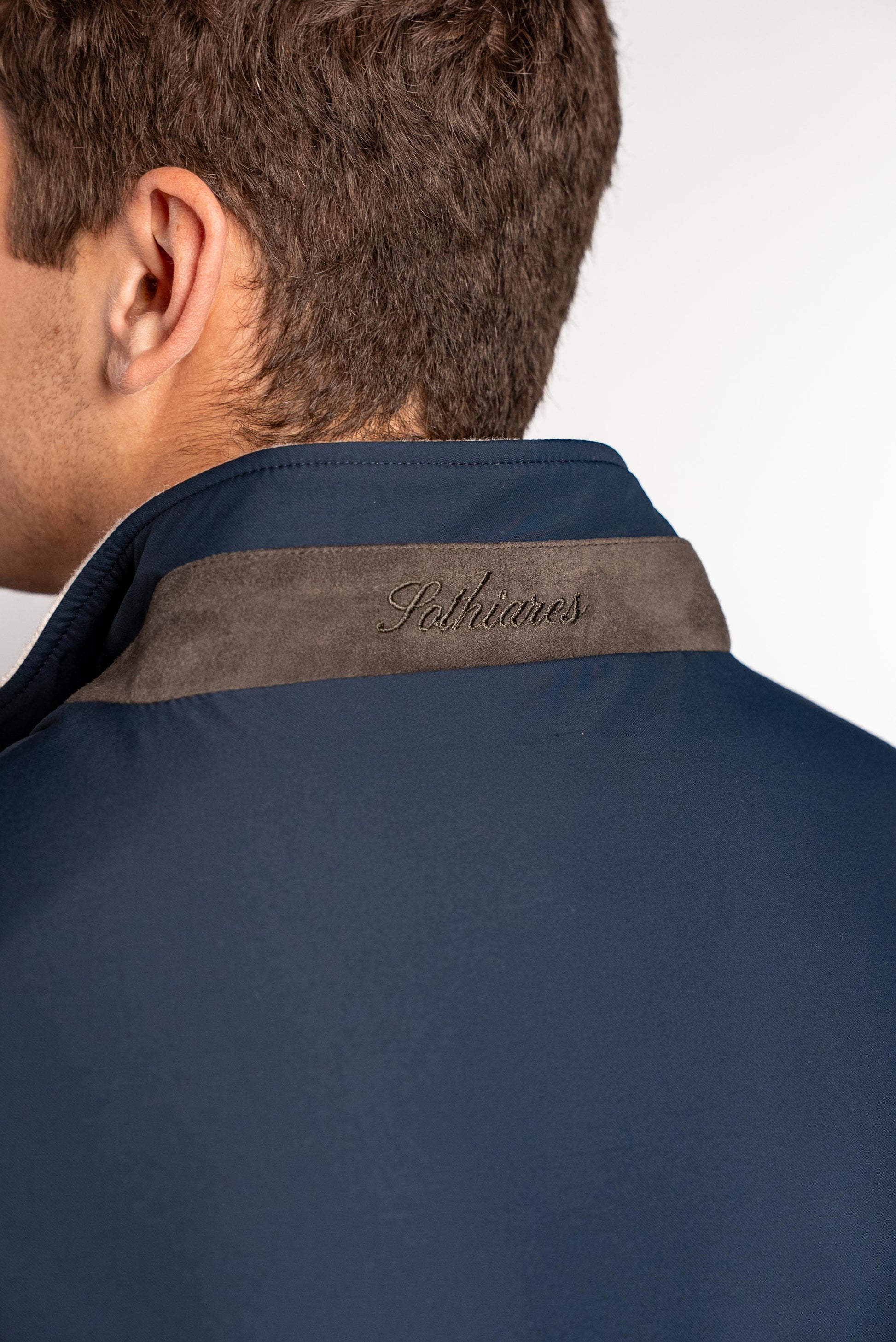 Reversible Wool Gilet | Beige/Navy