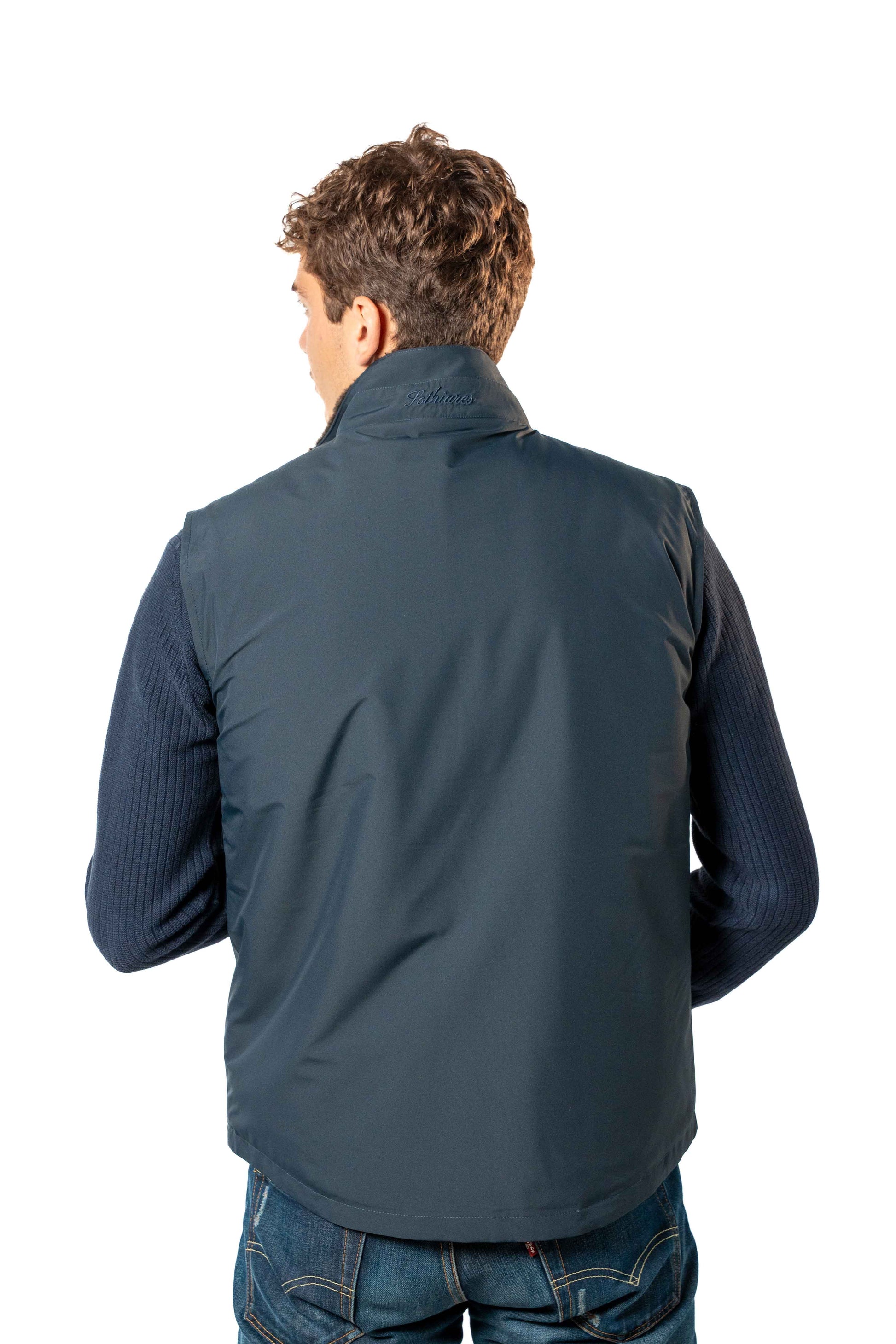 Fur Lined Gilet | Navy