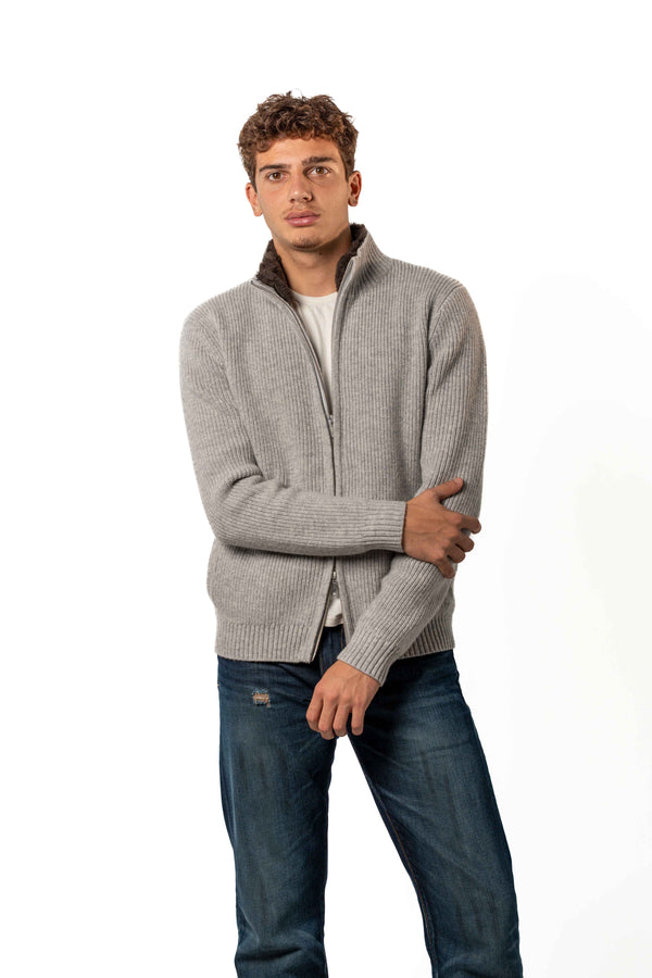 Fur Collar Wool Blouson | Grey