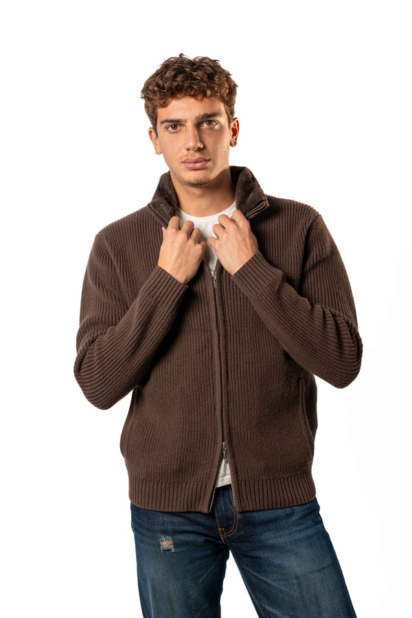 Fur Collar Wool Blouson | Brown