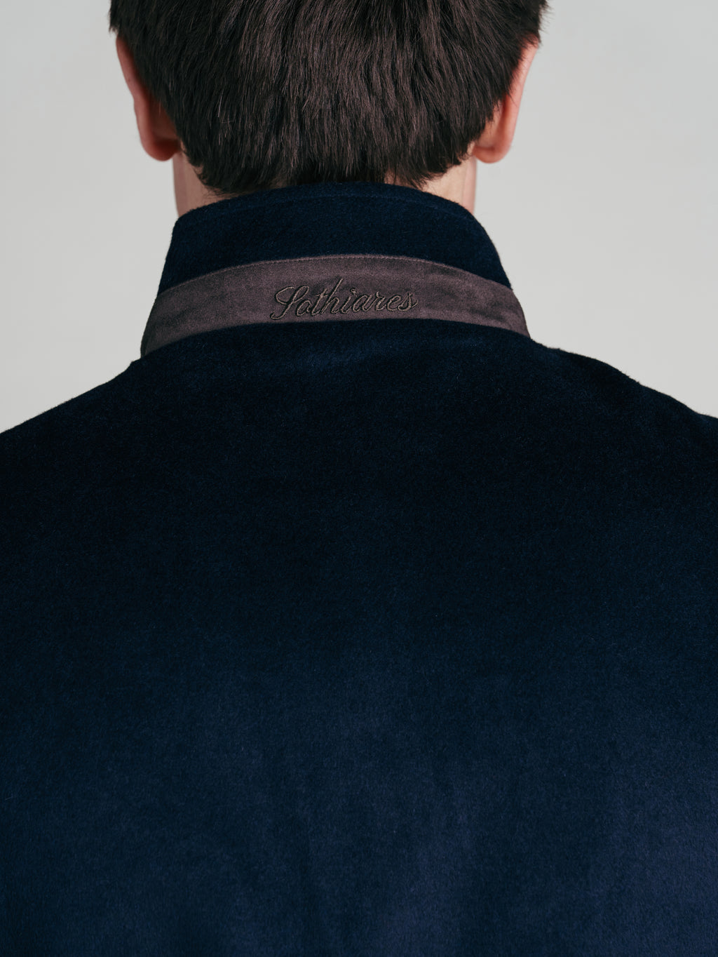 Reversible Wool Gilet | Navy/Grey