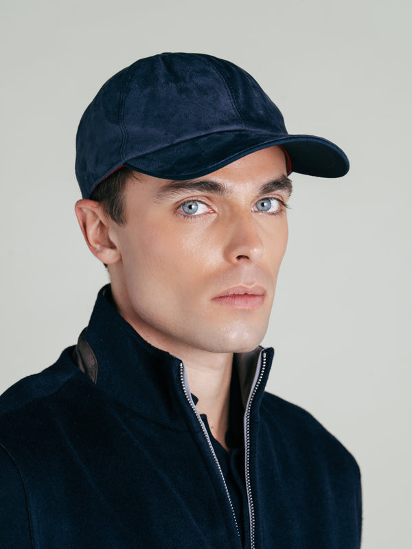 Suede Cap | Navy