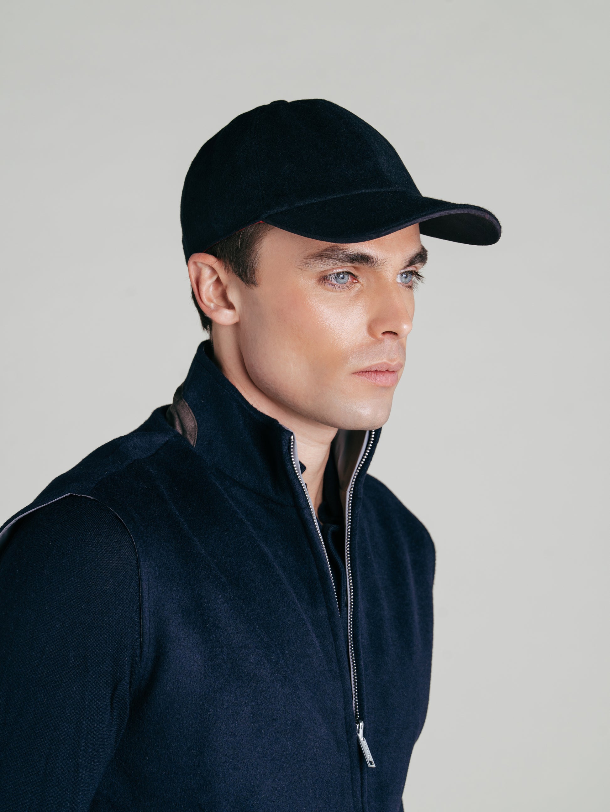 Navy Wool Cap