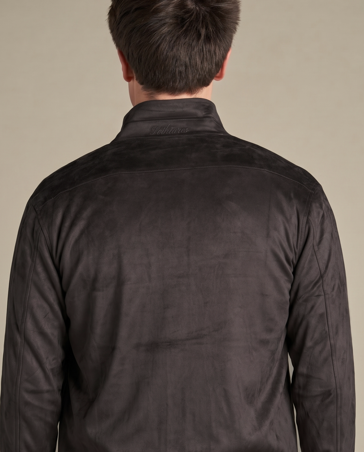 Faux Suede Overshirt | Brown