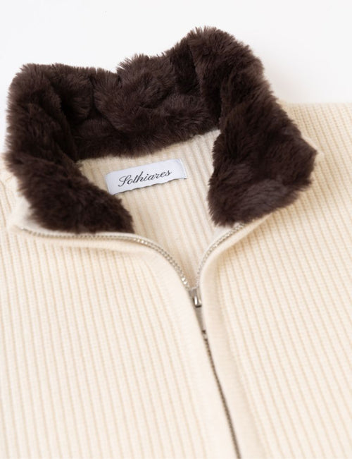 Beige Fur Collar Blouson