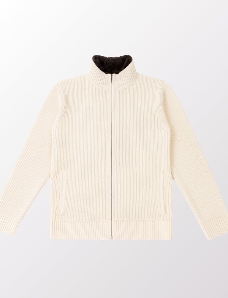 Beige Fur Collar Blouson
