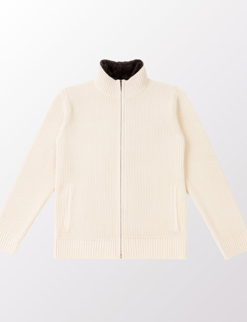 Beige Fur Collar Blouson