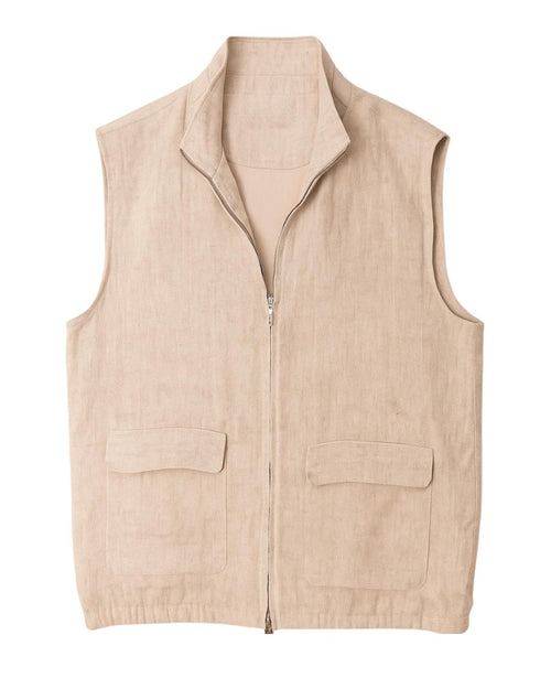 Beige Linen vest