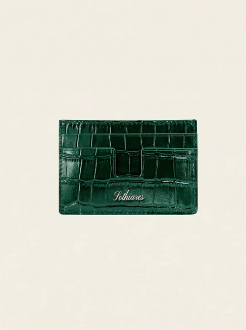 Crocodile Embossed Cardholder Green