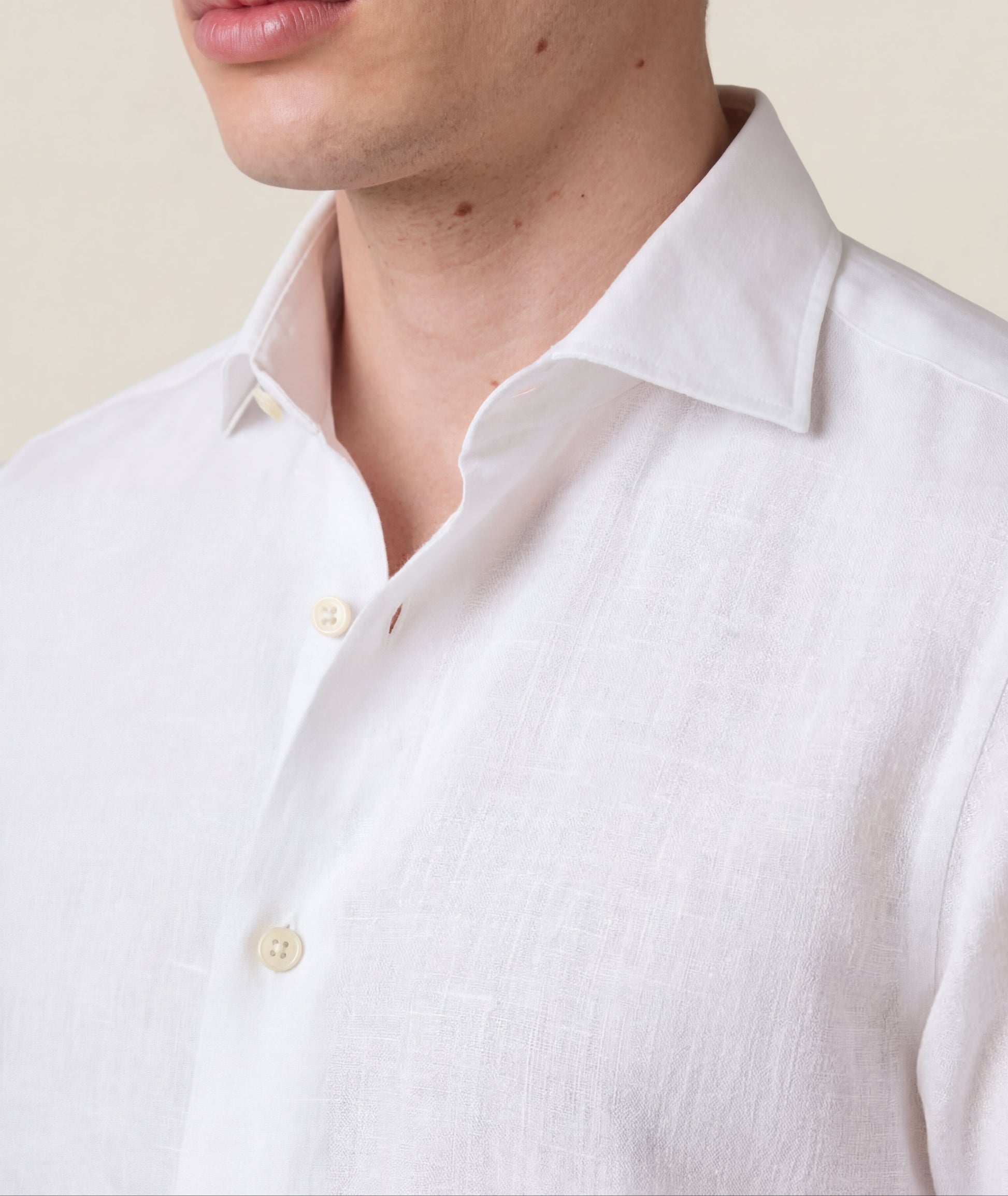 Linen One-Piece Shirt | White