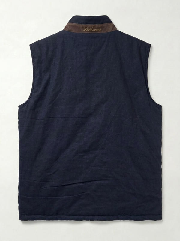 Linen gilet | Navy