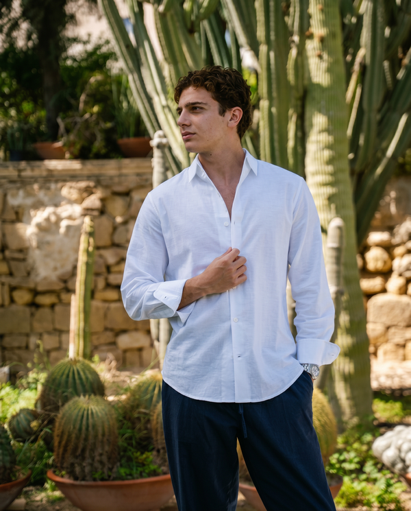 Portofino Linen Shirt | White