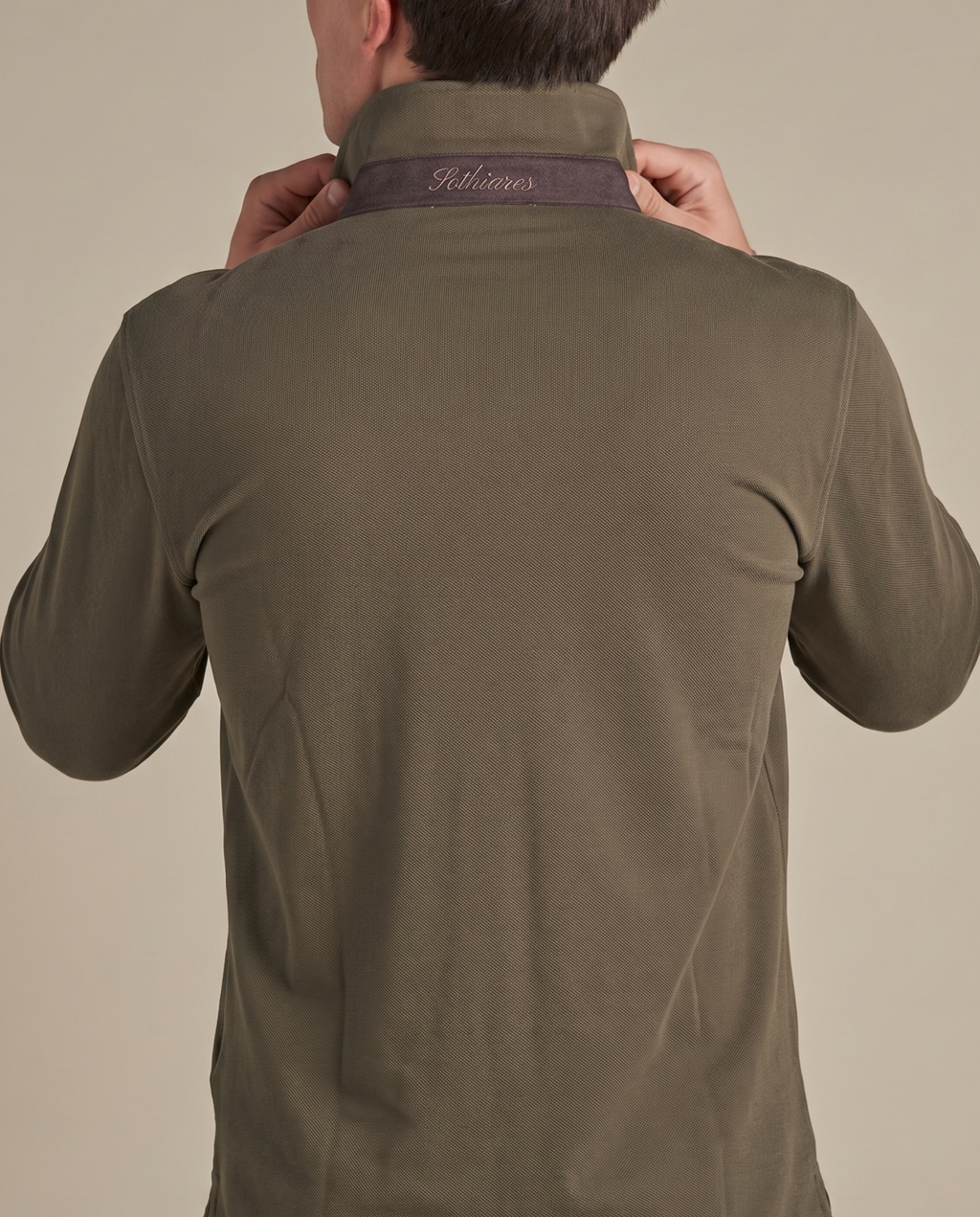 One-Piece Collar Polo | Olive Green