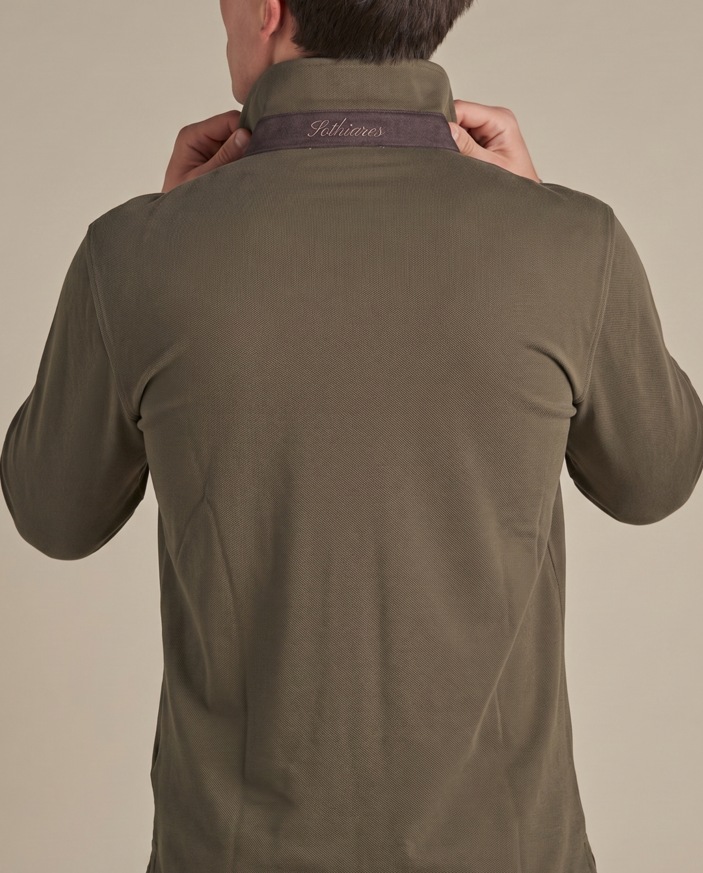 One-Piece Collar Polo | Olive Green