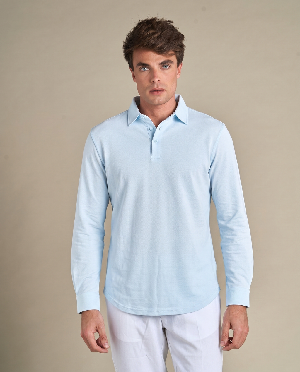 One-Piece Collar Polo | Light Blue