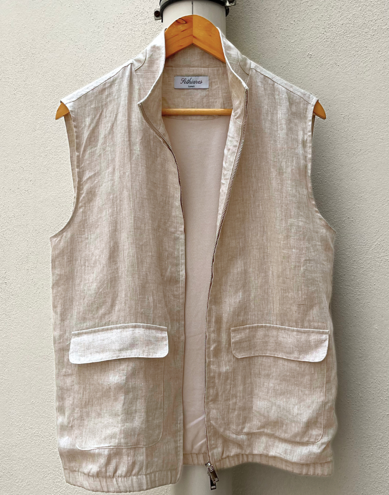 Beige Linen vest