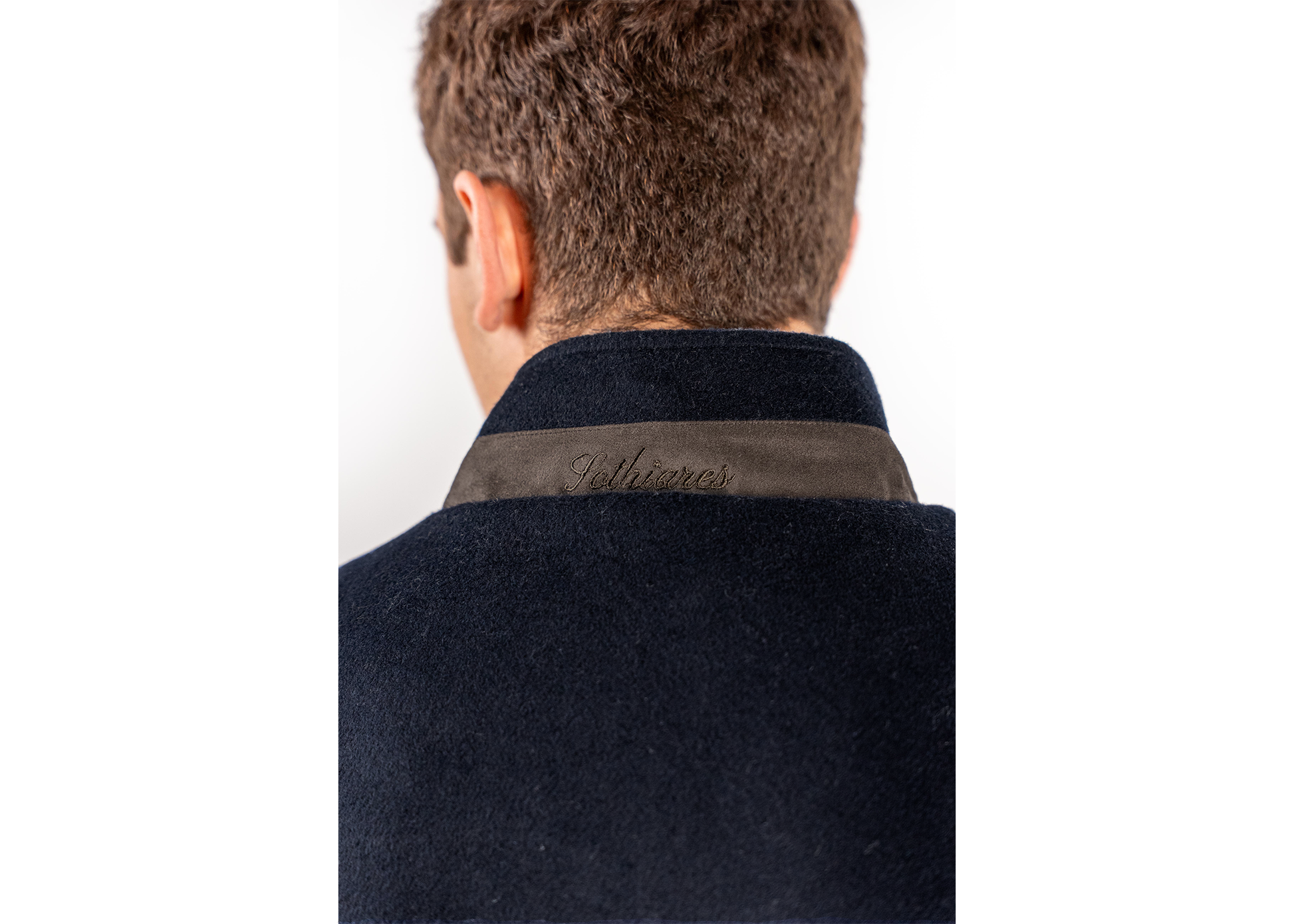 Reversible Wool Gilet | Navy/Grey