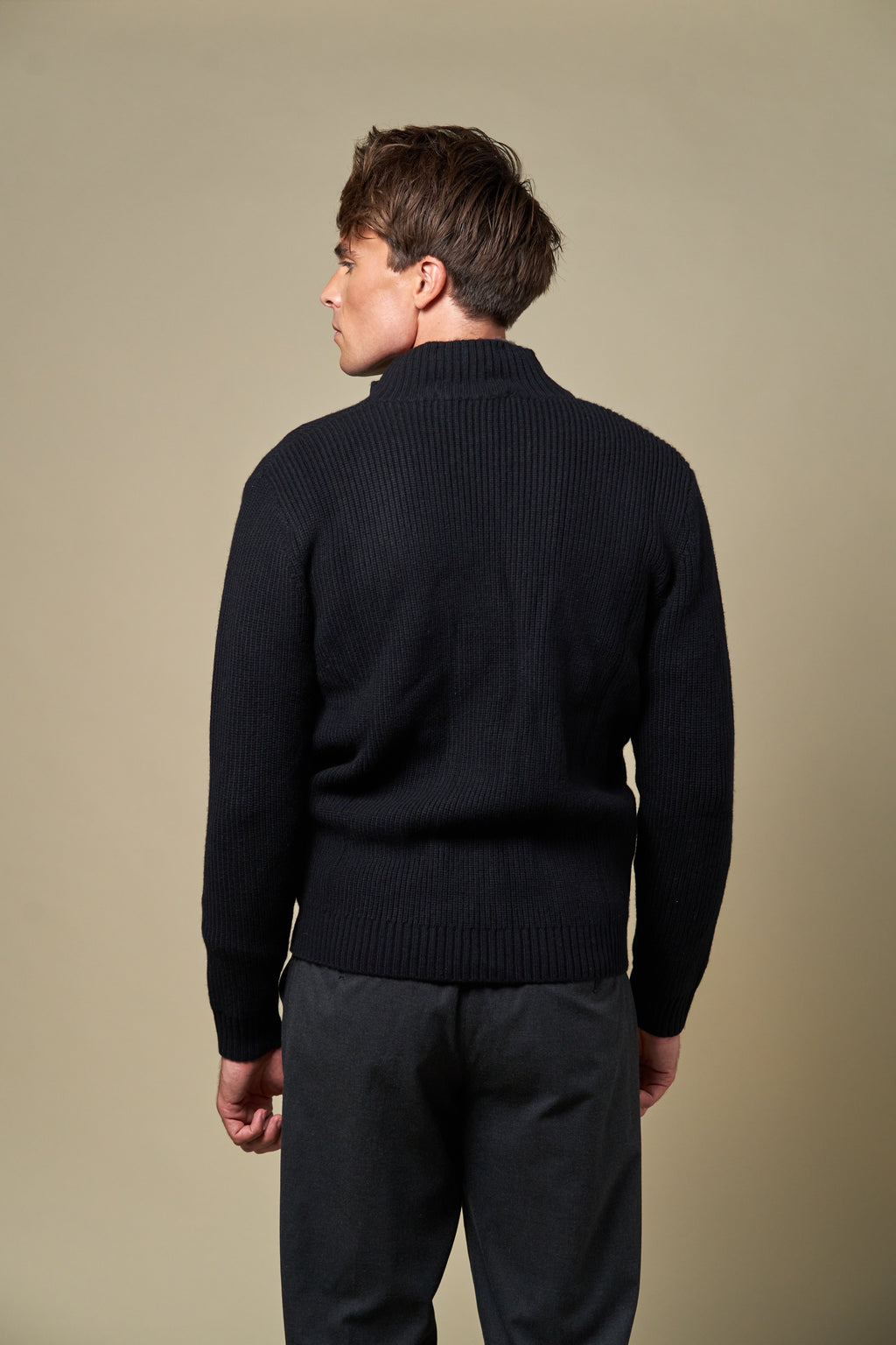 Genuine Fur Collar Blouson | Black