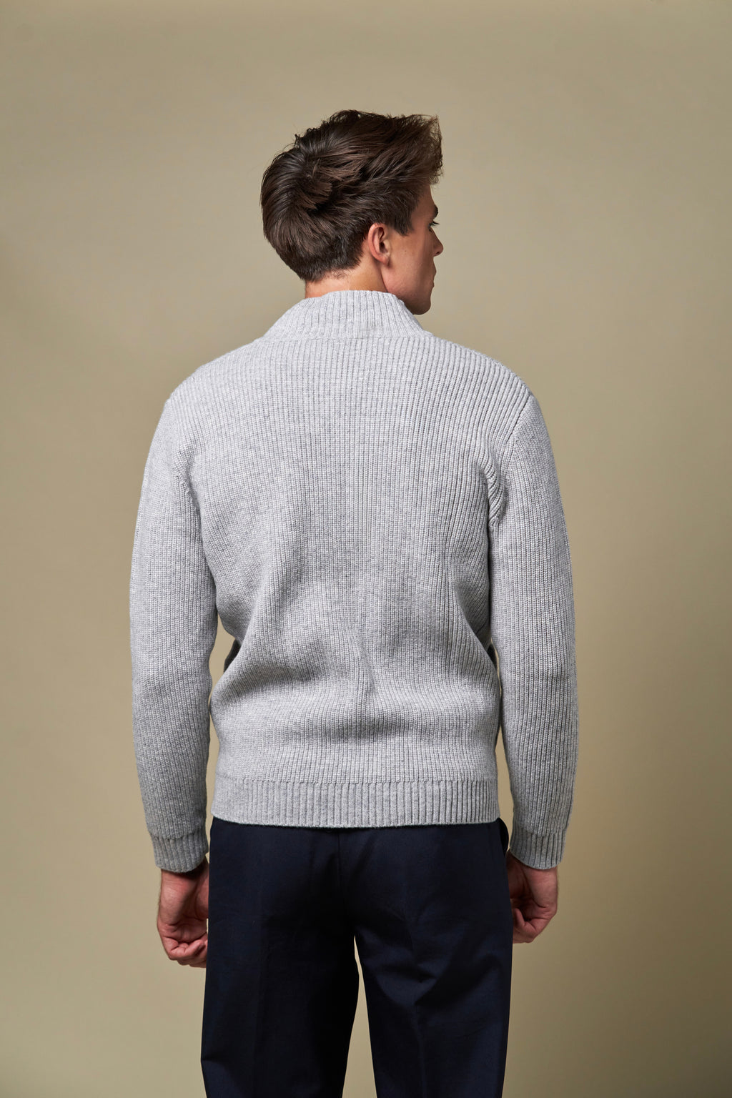 Genuine Fur Collar Blouson | Grey
