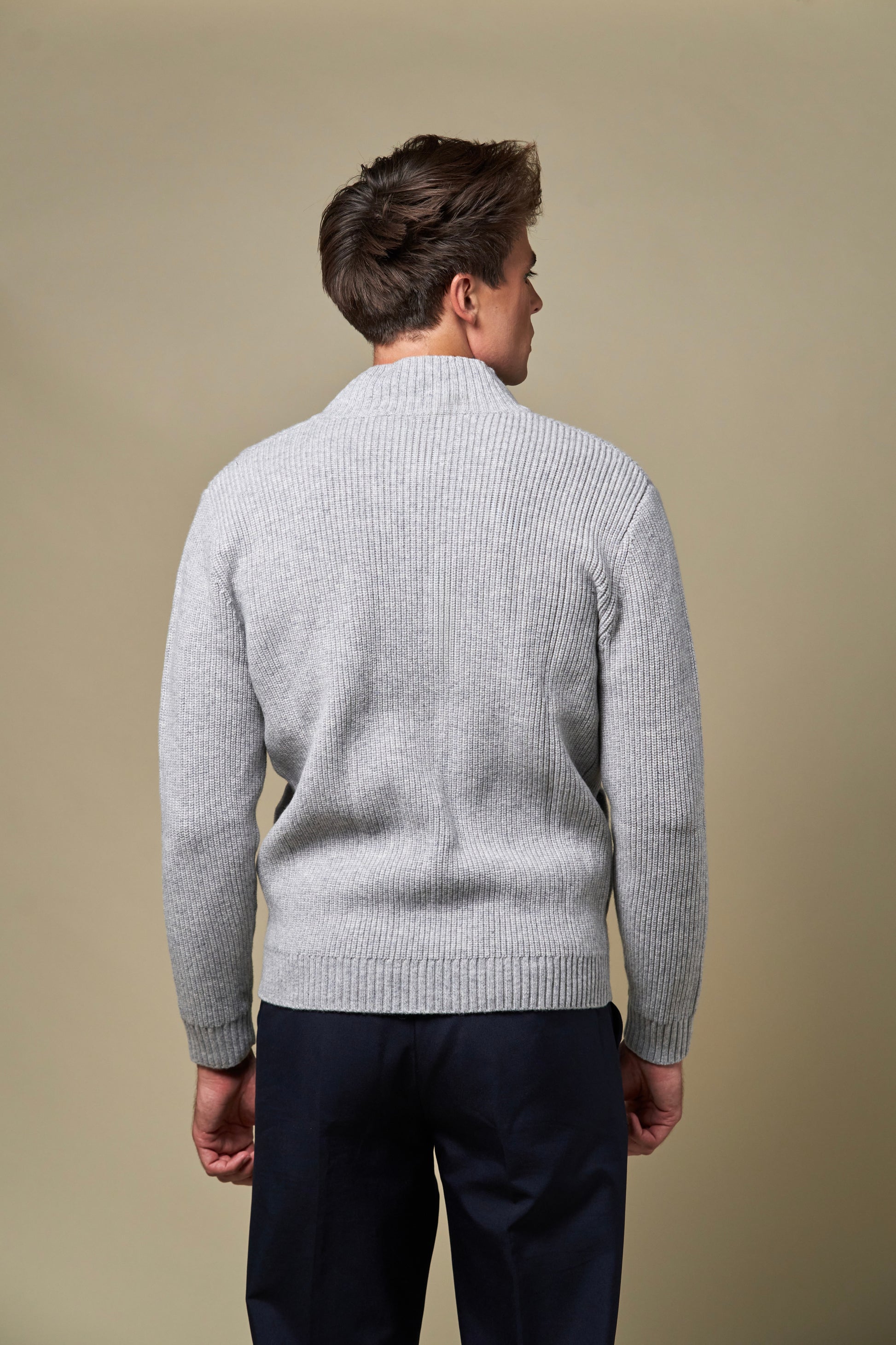 Genuine Fur Collar Blouson | Grey