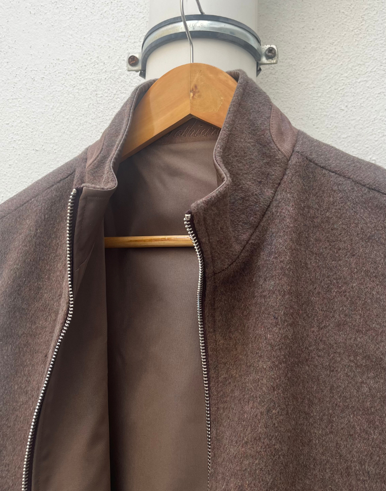 Brown Reversible Wool Gilet