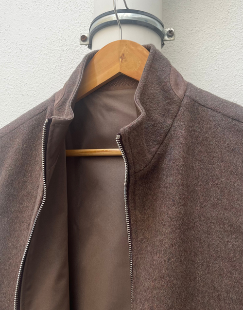 Brown Reversible Wool Gilet